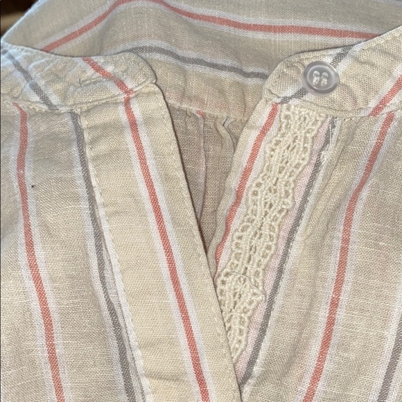 Lane Bryant linen blend button up blouse top 14-16 - Picture 3 of 7